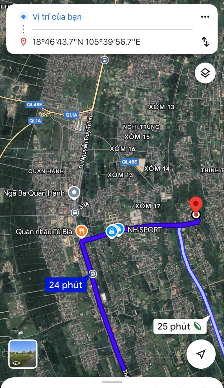 Đất ở Nghi Trường, Nghi Lộc 170m² giá 100 triệu - Lô góc đường nhựa rộng 7m!