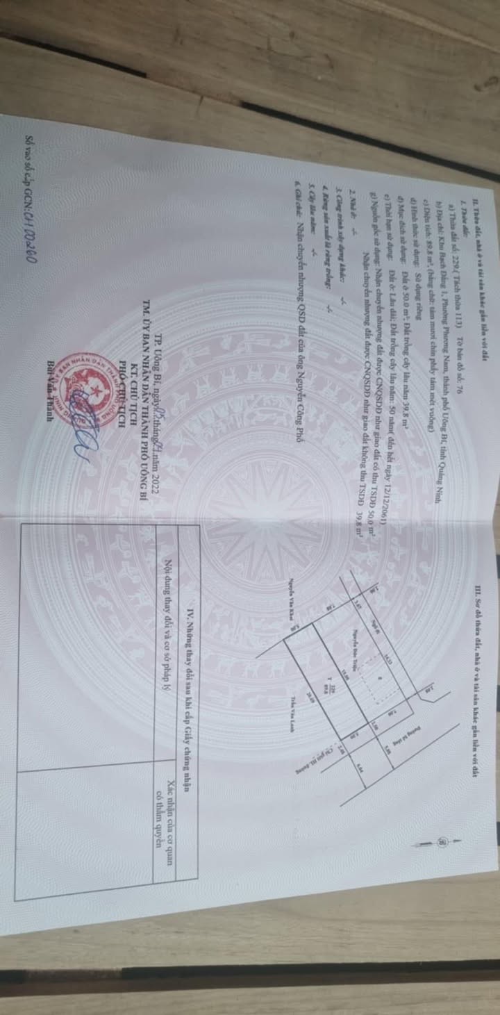 Đất nền Uông Bí, Quảng Ninh 89.8m² giá 1 tỷ - Vị trí đẹp cho nhà đầu tư!