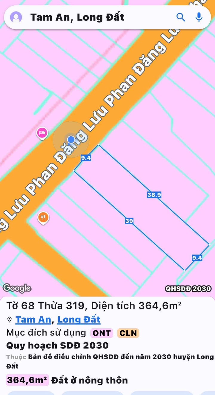 Đất nền An Ngãi, Long Điền 364m² giá 3 tỷ - Chính chủ bán gấp!