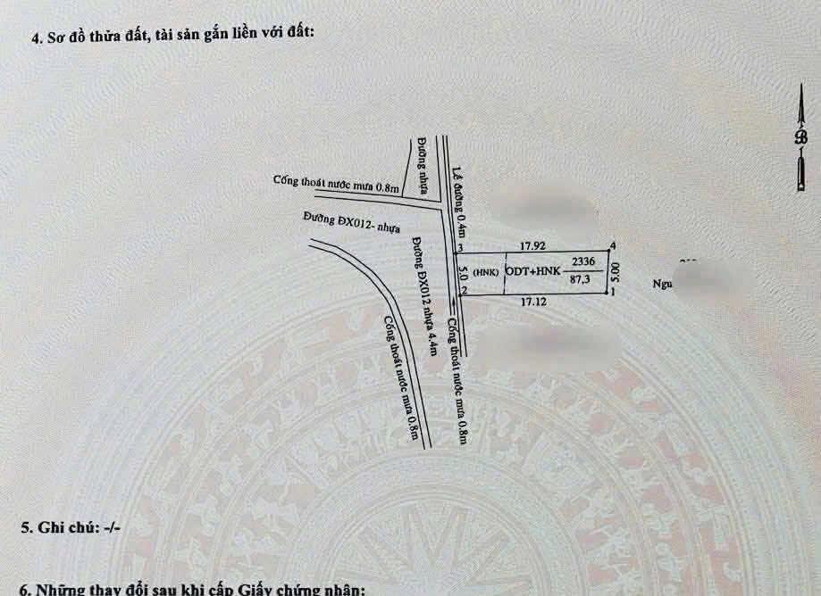 Bán đất mặt tiền DX 012, phường Phú Mỹ, Thủ Dầu Một 90m² - Vị trí đắc địa, giá chỉ 2 tỷ!