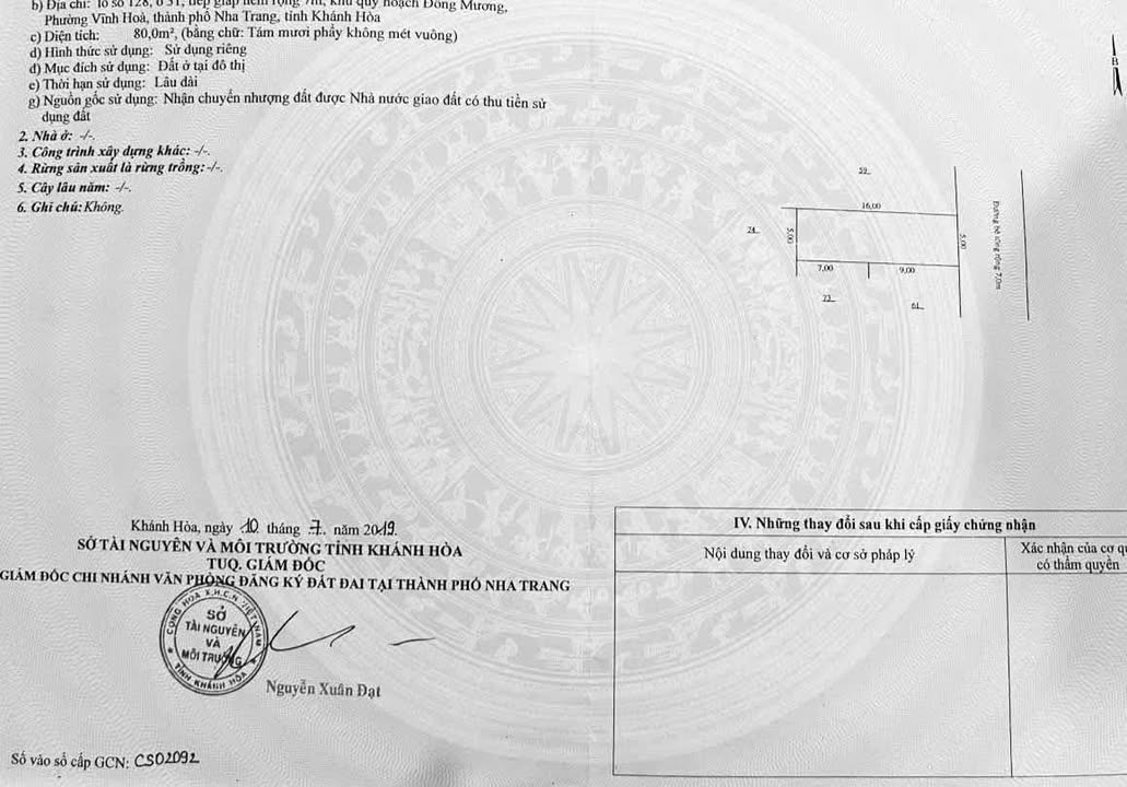 Lô đất Vĩnh Hòa Nha Trang 80m² giá 5.5 tỷ - Cực hiếm gần biển!