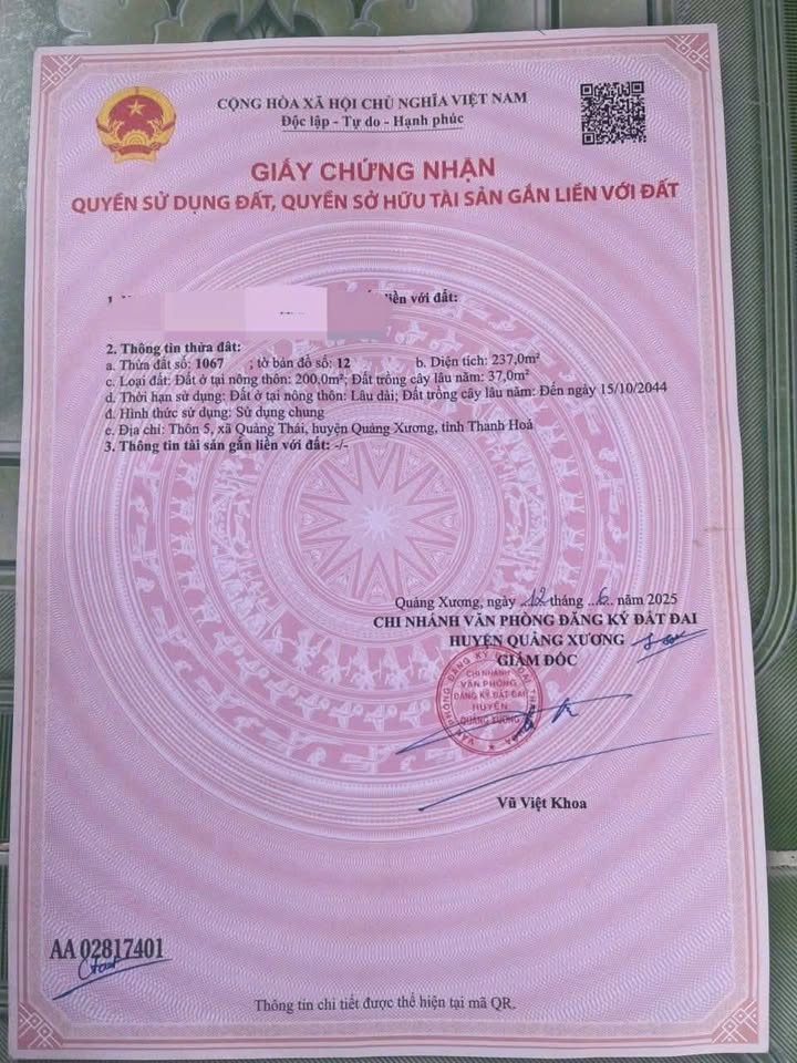 Đất nền biển Quảng Thái 238m² giá đầu tư - Lô góc 2 mặt tiền