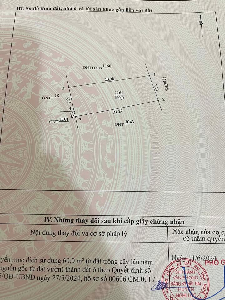 Đất nền Nghi Thạch, Nghi Lộc 160m² giá 2 tỷ - Đường 6m thông thoáng hướng Đông!