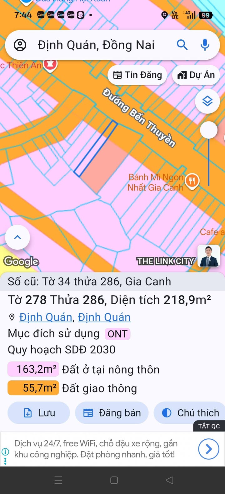 Đất nền Gia Canh Định Quán 193m² giá 2 tỷ - Cơ hội kinh doanh tuyệt vời!