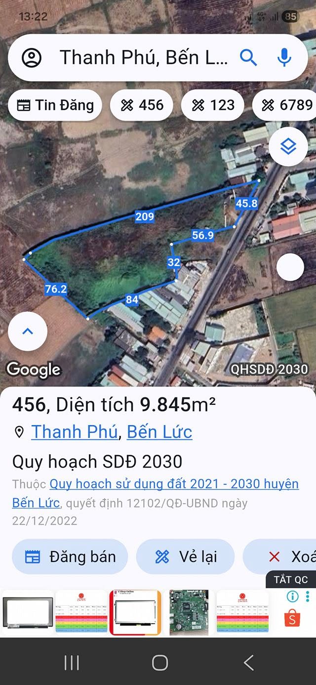 Đất kho xưởng mặt tiền Nguyễn Hữu Trí 9860m² giá 75 tỷ - Ngân hàng hỗ trợ 80%