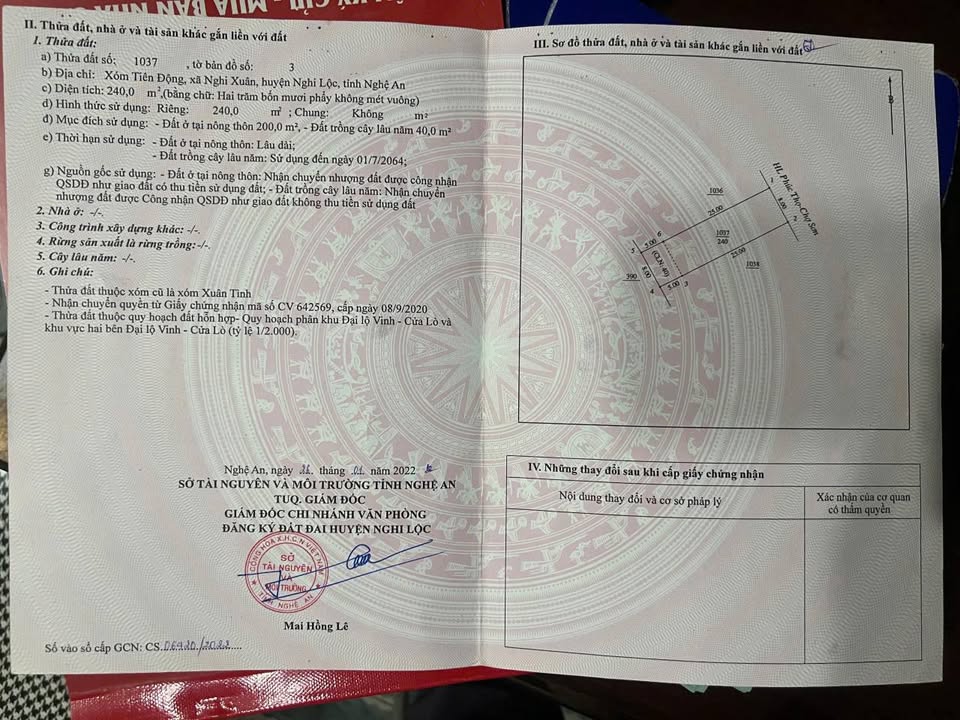 Đất nền Nghi Xuân, Nghi Lộc 240m² giá 6.48 tỷ - Cơ hội đầu tư tuyệt vời!