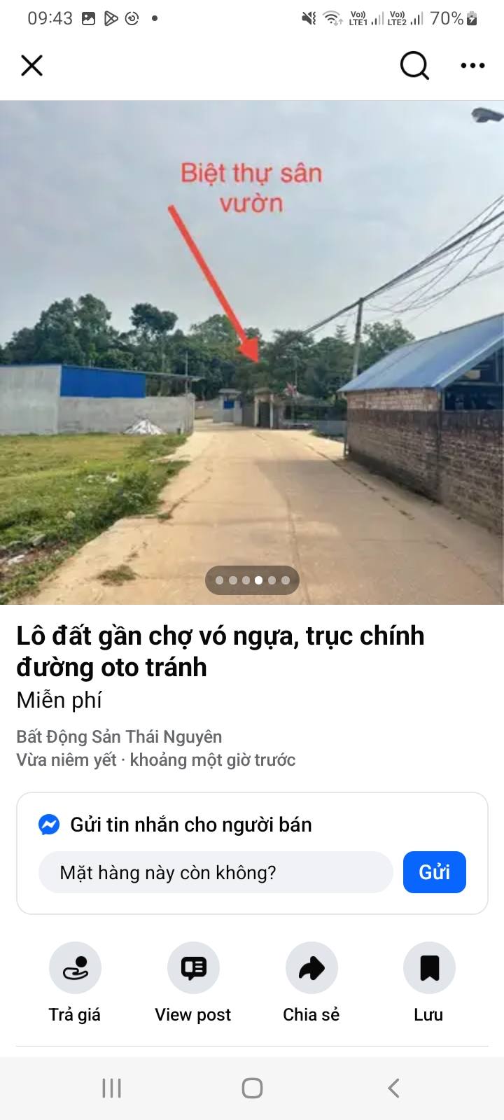 Lô đất chính chủ 80m² tại phường Tích Lương - Giá sốc chỉ 800 triệu!