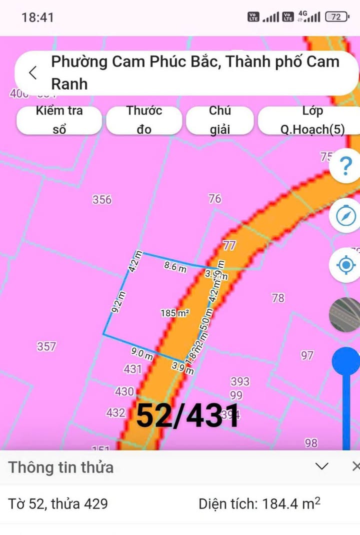 Đất thổ cư Cam Phúc Bắc 184m² giá 990 triệu - Gần biển, khu dân cư đông đúc!