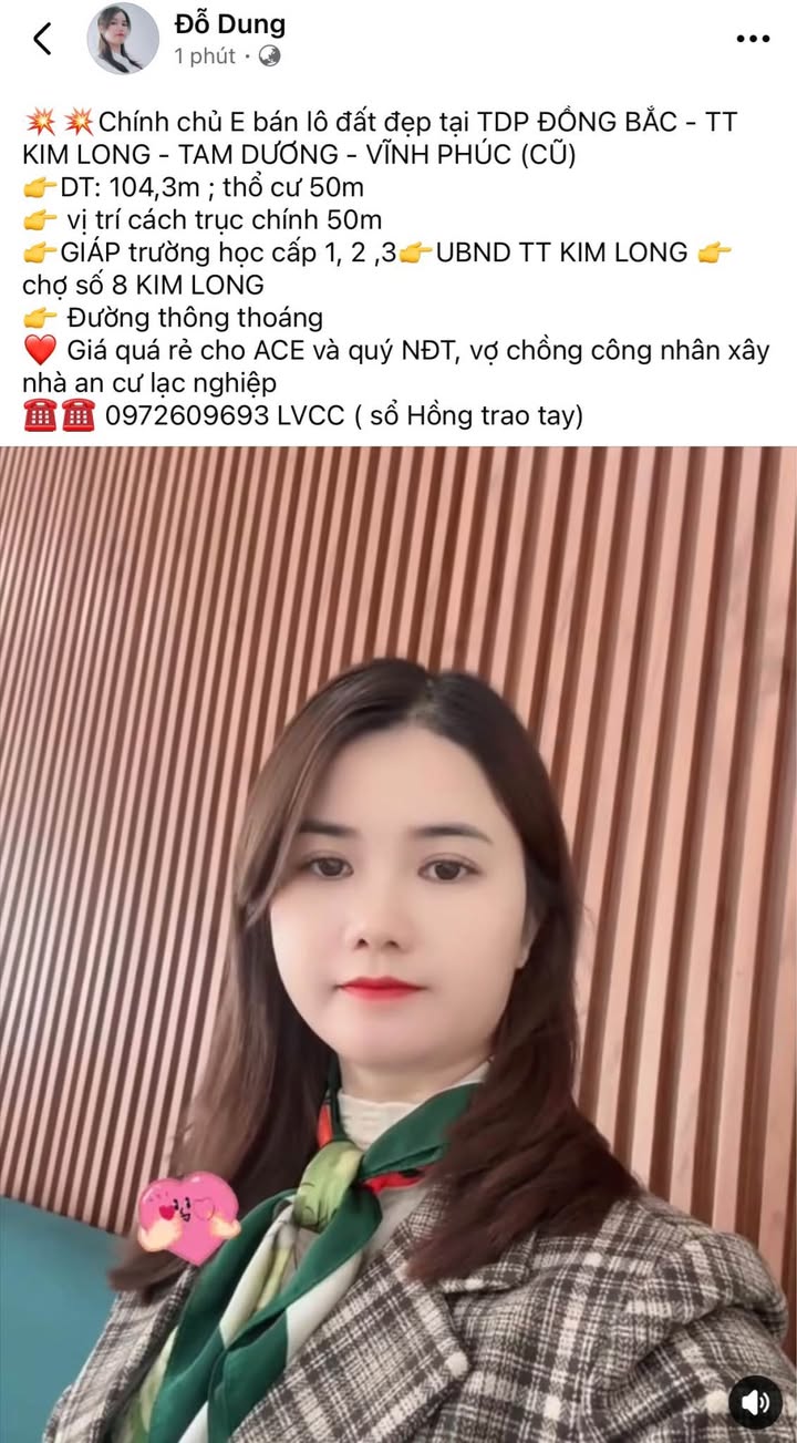 Đất thổ cư tại TDP Đồng Bắc - Kim Long - 104m² - Giá thỏa thuận hấp dẫn!