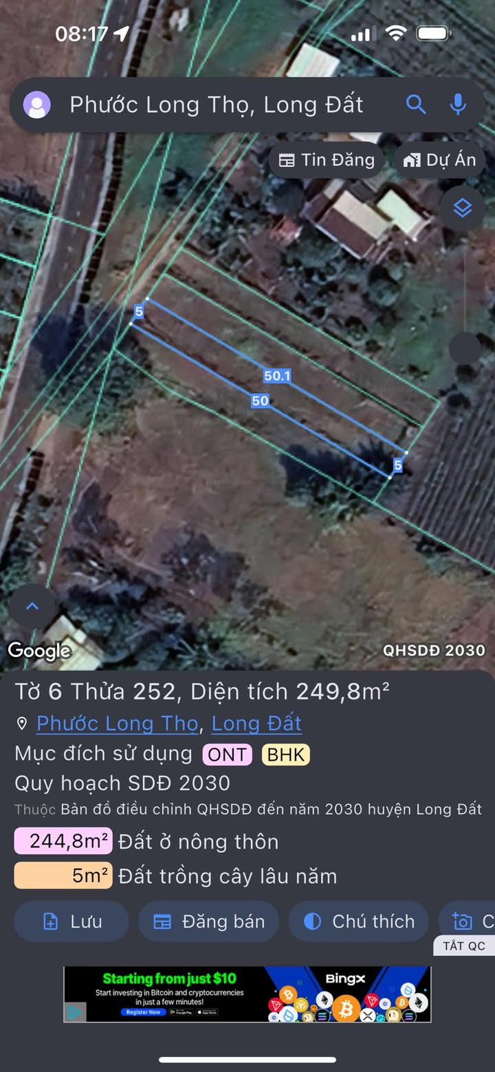 Đất nền Phước Long Thọ 250m² giá chỉ 750 triệu - Cơ hội đầu tư không thể bỏ lỡ!