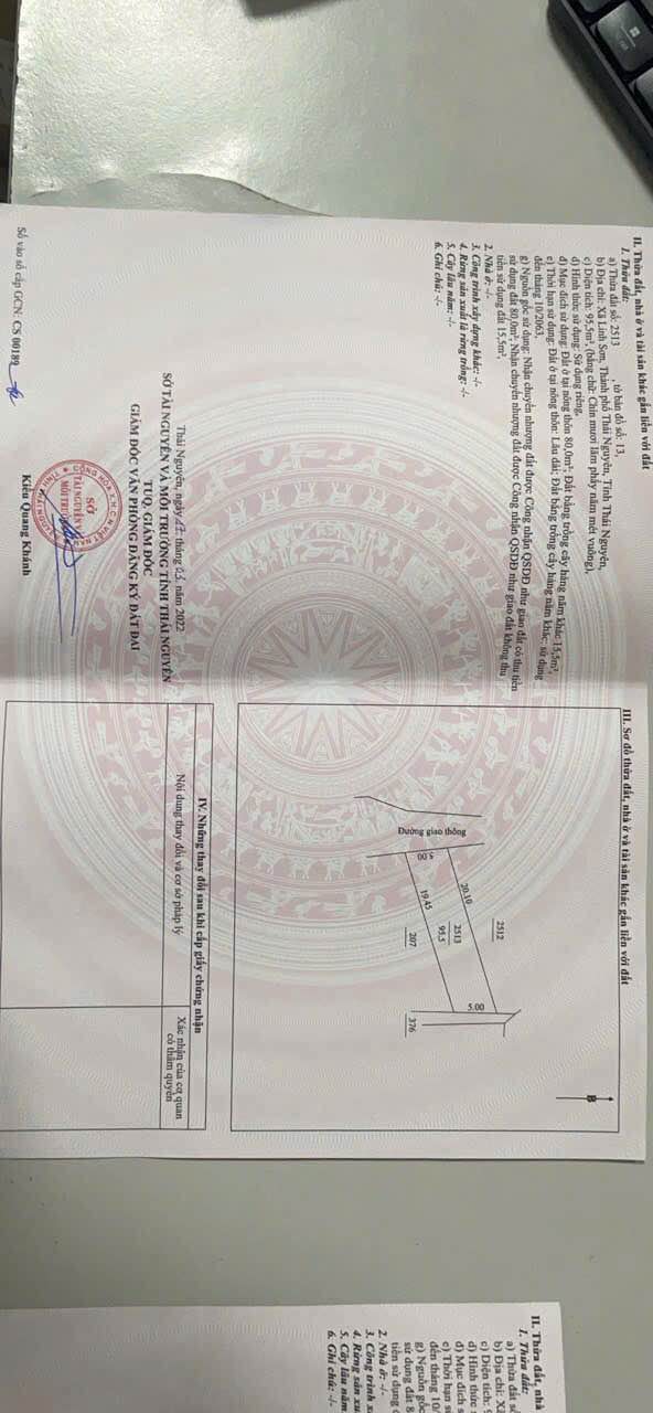 Đất nền liền kề tại Linh Sơn, Thái Nguyên 98m² giá 600 triệu - Đầu tư sinh lời ngay!