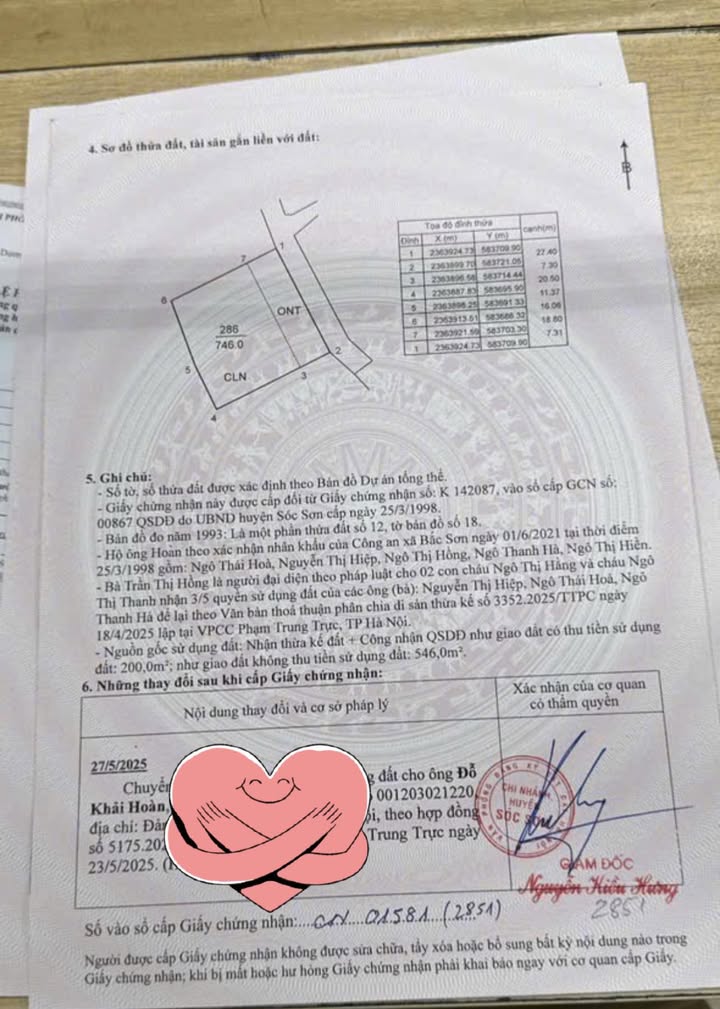 Đất nền Thôn Phúc Xuân, Bắc Sơn 746m² giá 4 tỷ - Sổ đỏ chính chủ, view đồng thoáng mát!