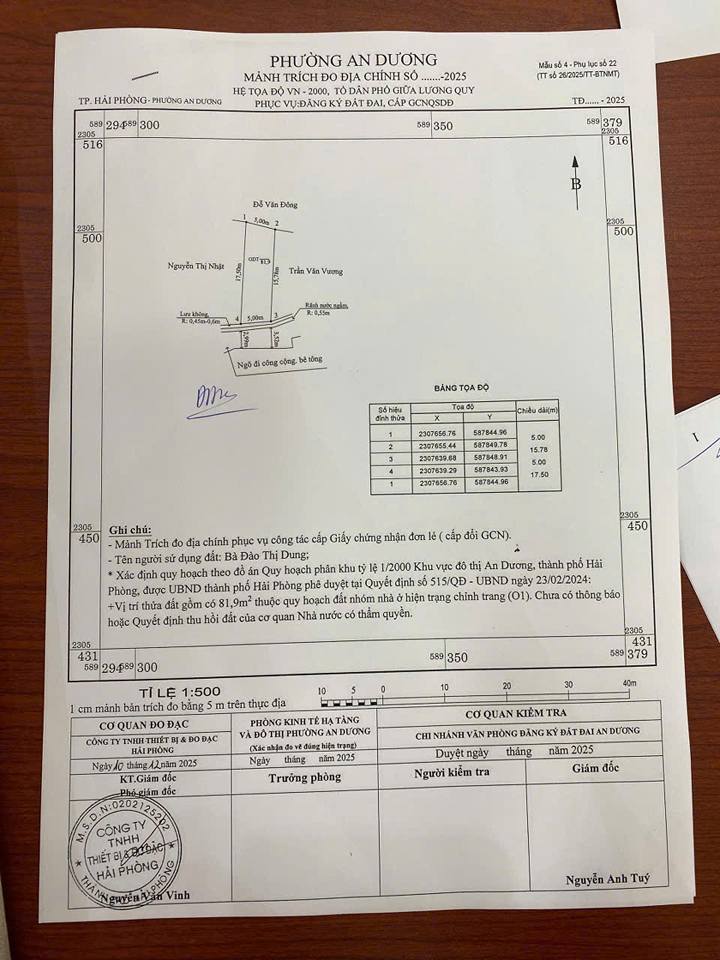 Đất Lương Quy, An Dương 82m² giá 1.6 tỷ - Vị trí sáng đẹp, đầu tư lý tưởng!