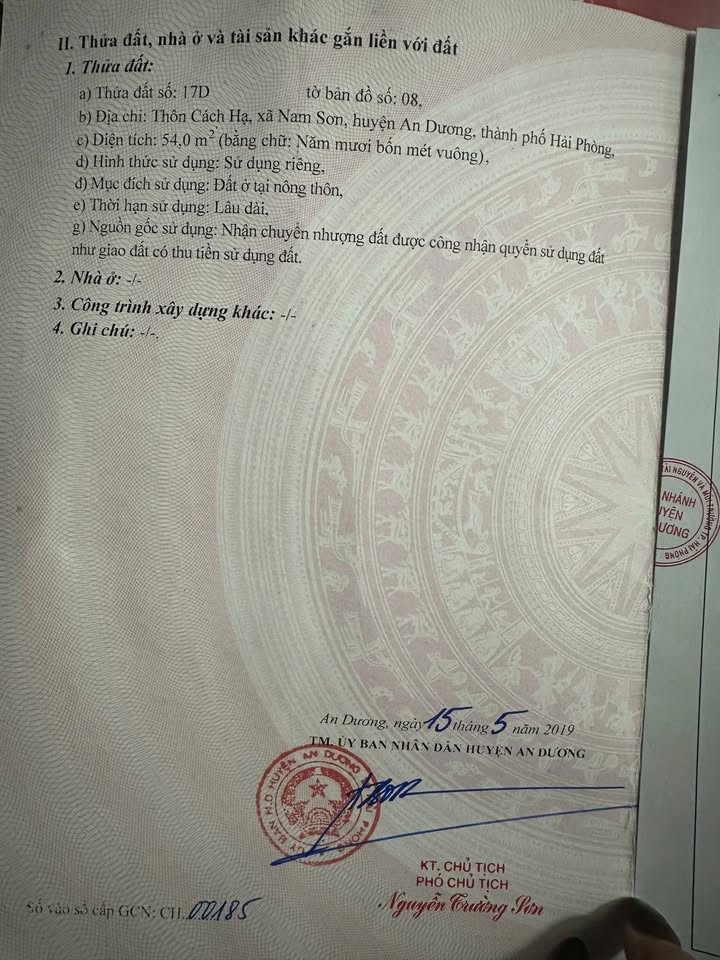 Nhà 3 tầng độc lập tại Nam Sơn, An Dương 54m² giá 3,1 tỷ - Ô tô đỗ trong nhà