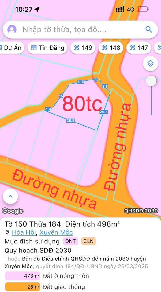 Đất nền Hòa Hội, Xuyên Mộc 500m² giá chỉ 1 tỷ - Cơ hội đầu tư hấp dẫn!