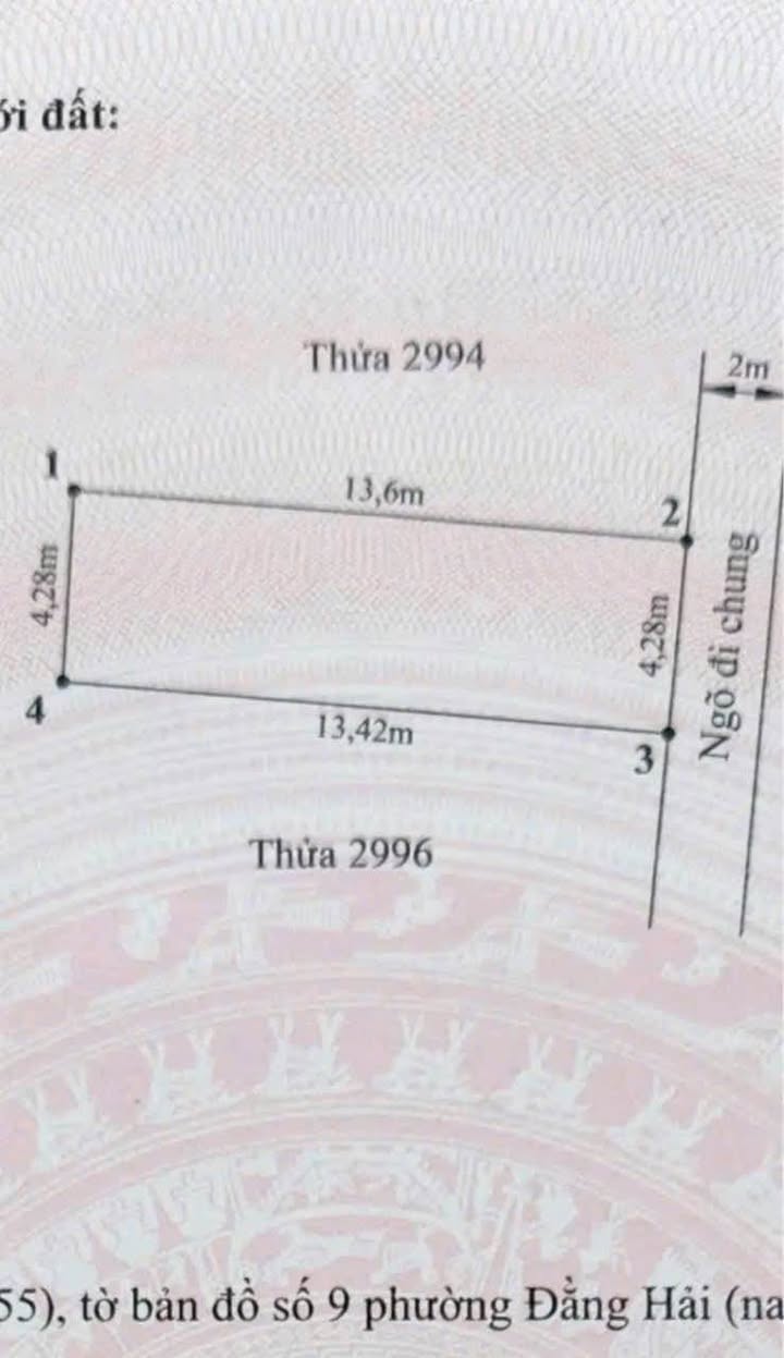 Đất nền Đằng Hải, Hải An 57m² giá 2.39 tỷ - Vị trí đẹp, pháp lý rõ ràng!