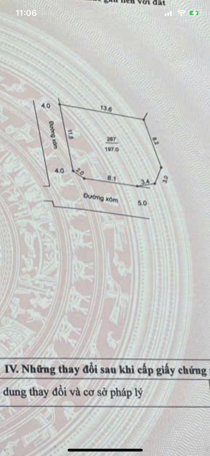 Đất thổ cư 197m² lô góc Mặt tiền 11m tại Mỹ Lương, Chương Mỹ - Giá chỉ 16 triệu