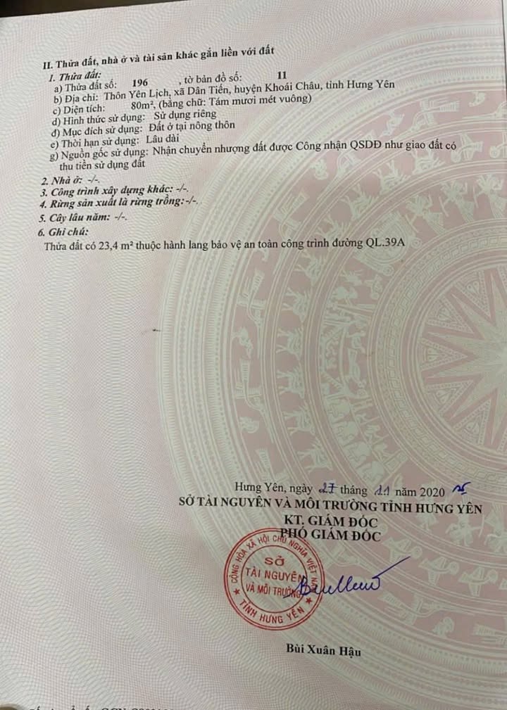 Đất nền mặt đường Quốc lộ 39, Khoái Châu, Hưng Yên - 80m² - Đầu tư sinh lời ngay!