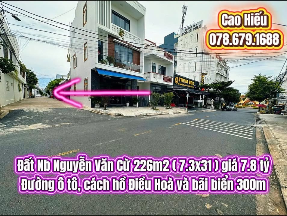 Đất nền Nguyễn Văn Cừ Tuy Hòa 226m² giá 7.8 tỷ - Đường ô tô, gần biển!