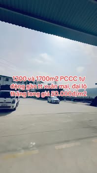 Kho xưởng cho thuê KCN Hòa Sơn, Lương Sơn - Diện tích 1.200m² và 1.700m² giá từ 50.000đ/m²