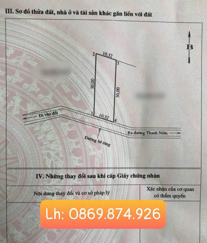 Đất thổ cư 300m² phường Minh Xuân, Tuyên Quang - Giá chỉ 1 tỷ, tách lô được!