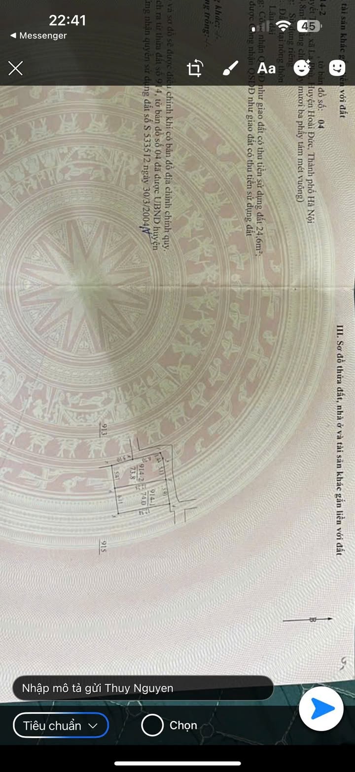 Đất thổ cư An Khánh Hoài Đức 73m² - Cơ hội đầu tư tuyệt vời!