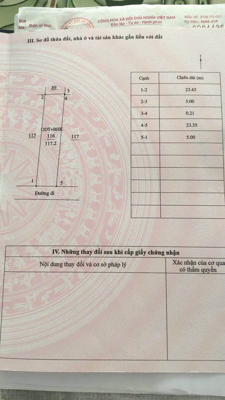 Lô đất hẻm 416 Nguyễn Trãi Quảng Ngãi 117m² giá 800 triệu - Chính chủ cần bán gấp!