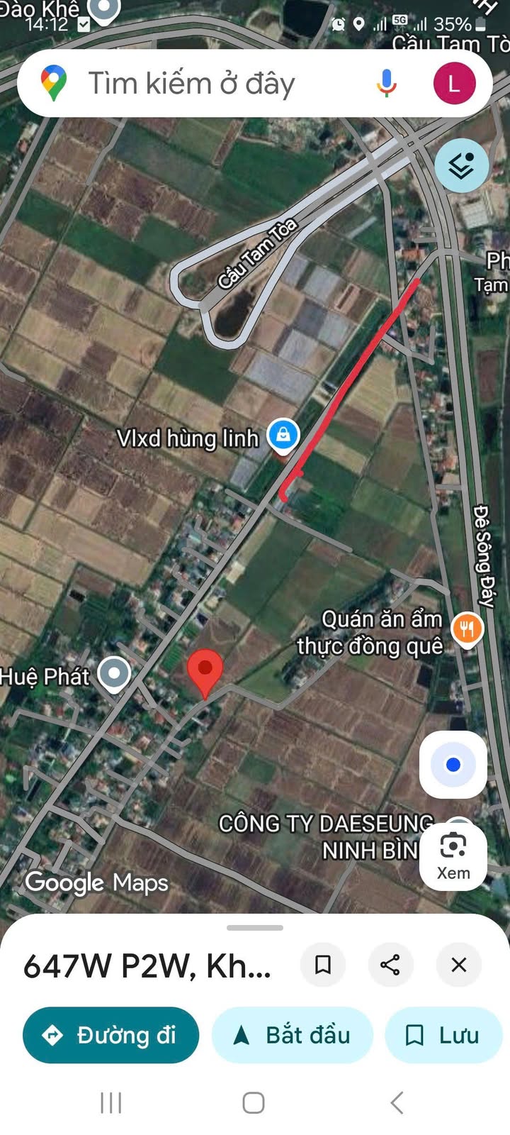 Đất thổ cư Khánh Trung 170m² giá thỏa thuận - Hướng Đông, mặt tiền 7m