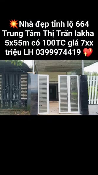 Nhà cấp 4 mặt tiền đường Tỉnh lộ 664, thị trấn Ia Kha, 275m² - Bán gấp giá 700 triệu!