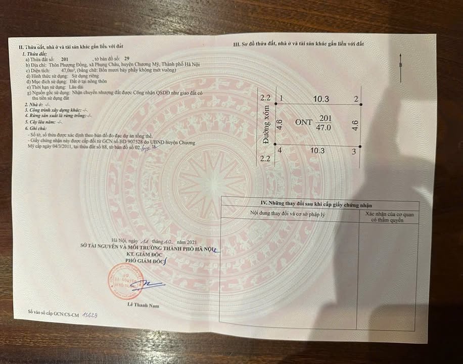 Đất Phượng Đồng Chương Mỹ 47m² giá 3 tỷ - Tiềm năng đầu tư sinh lời!