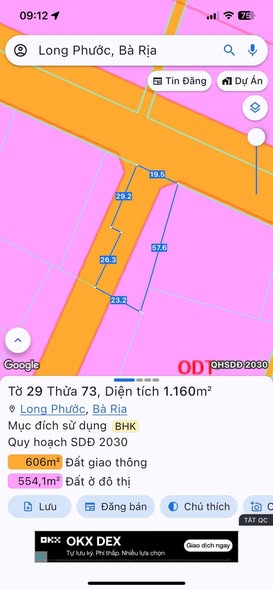 Đất trồng cây lâu năm 1160m² đường 78, phường Tam Long, 1.9 tỷ - Cơ hội đầu tư sinh lời!