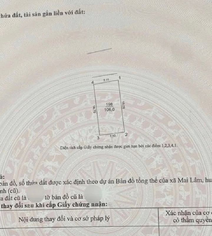 Đất nền Lê Xá, Mai Lâm 106m² – Mặt tiền 7m, Sổ đỏ chính chủ!