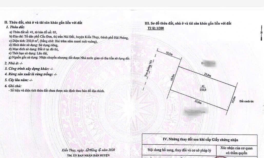 Đất nền Cầu Đen, Kiến Thụy 250m² - Cơ hội đầu tư sinh lời cao!