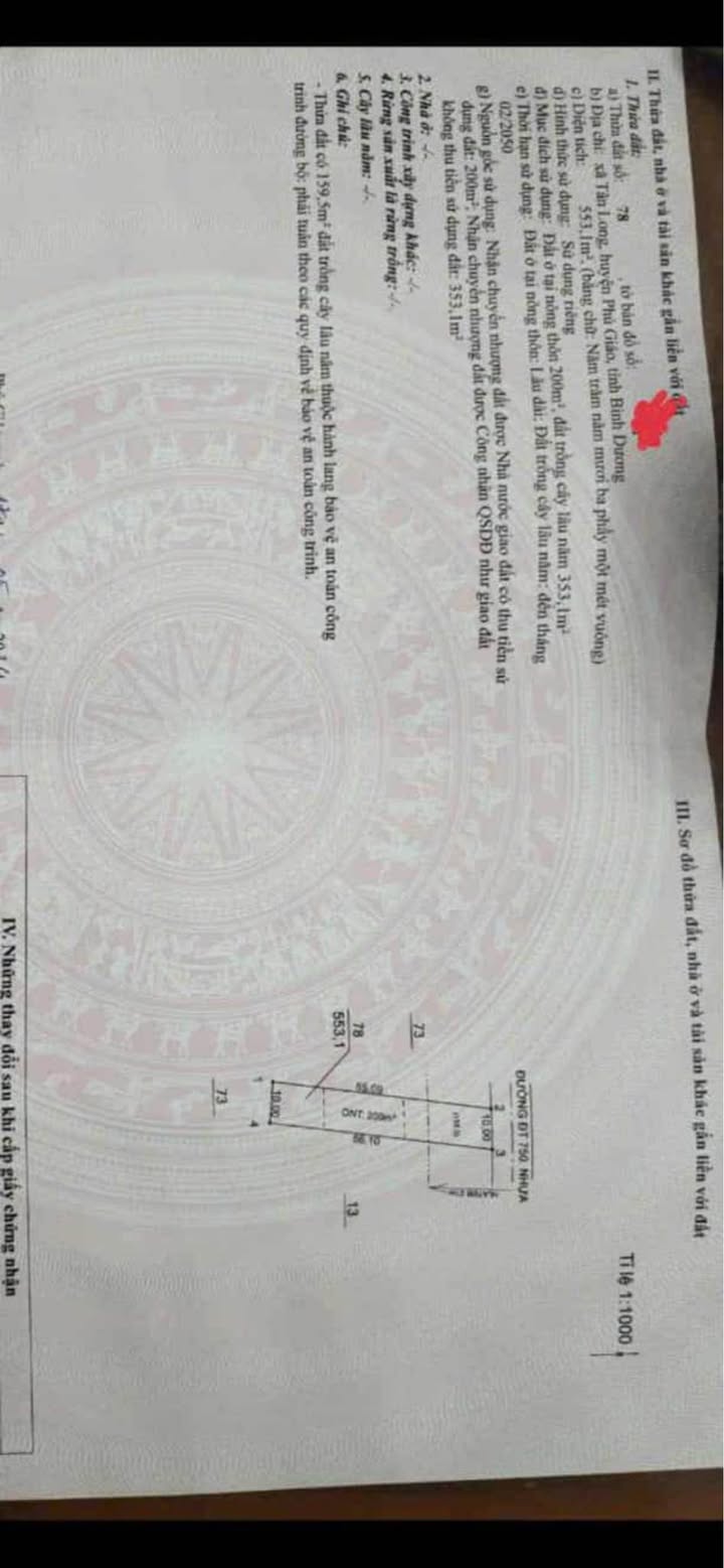 Nhà bán Tân Long, Phú Giáo 550m² giá 3 tỷ - Đầu tư sinh lời ngay!