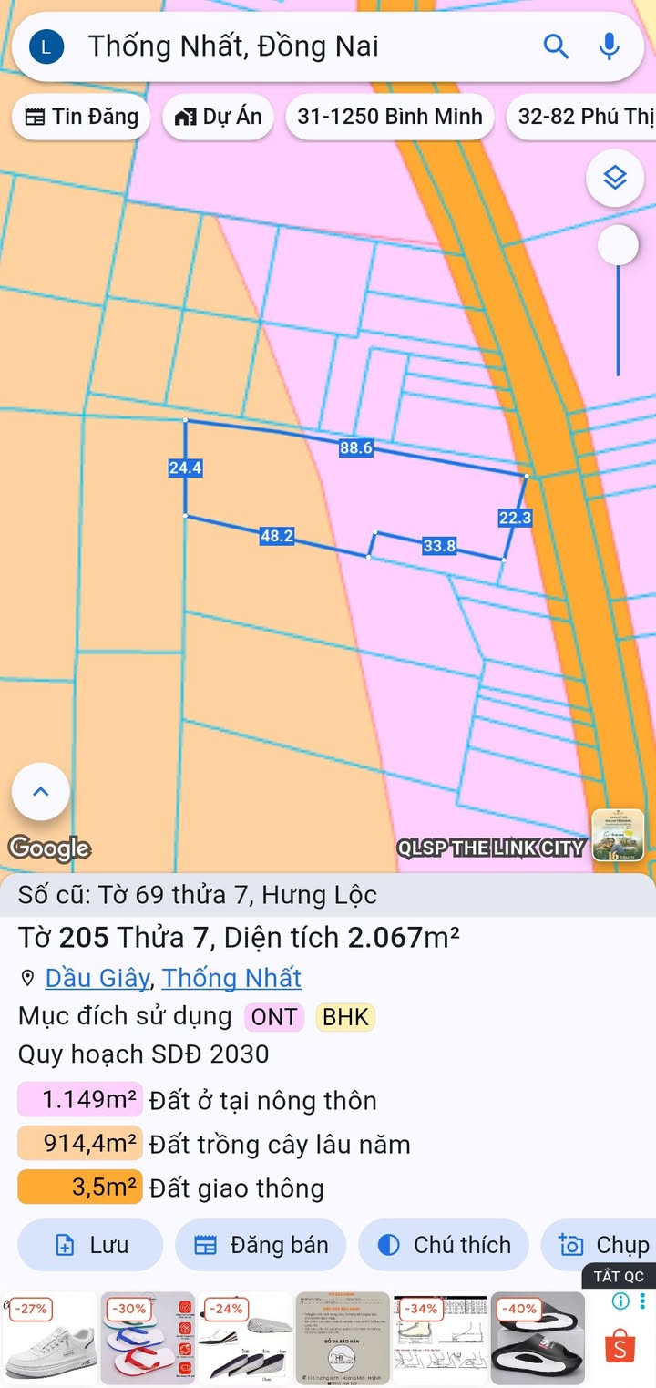 Đất nền Trảng Bom 8000m² giá 6 tỷ - Phù hợp xây dựng nhà xưởng!