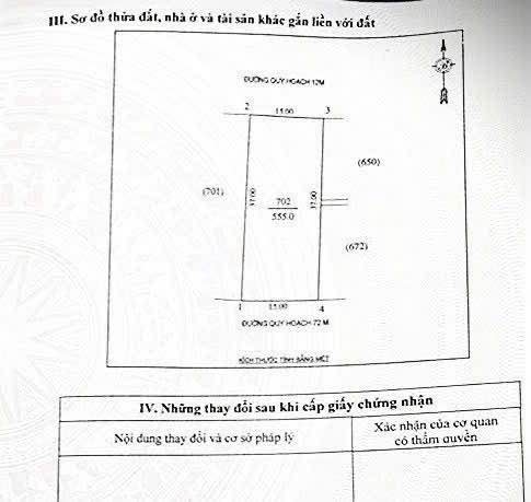Đất kinh doanh mặt đường 72m tại Quán Bàu, Vinh Hưng 555m² - Cơ hội đầu tư sinh lời!