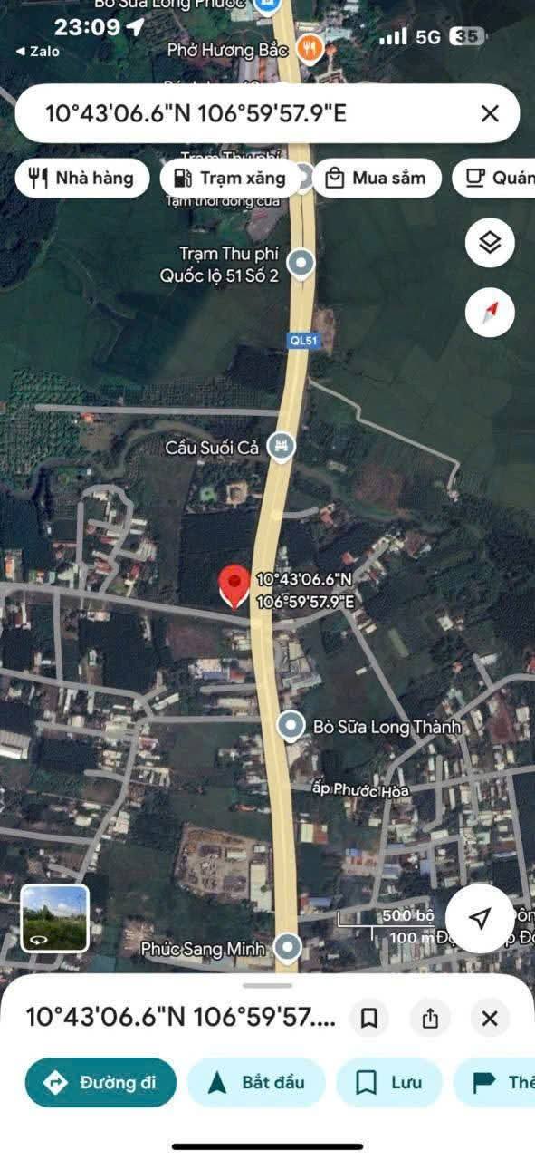 Đất nền 11.464 m² tại Quốc lộ 51, Long Phước - Đầu tư sinh lời ngay!