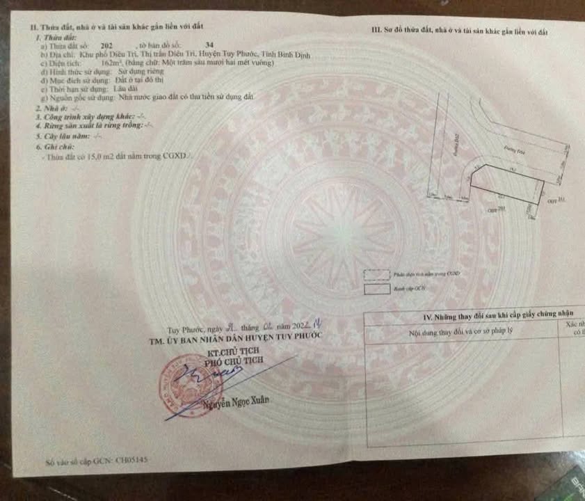 Đất nền góc Trần Bá, Diêu Trì 162m² giá 2.3 tỷ - Cơ hội đầu tư tuyệt vời!