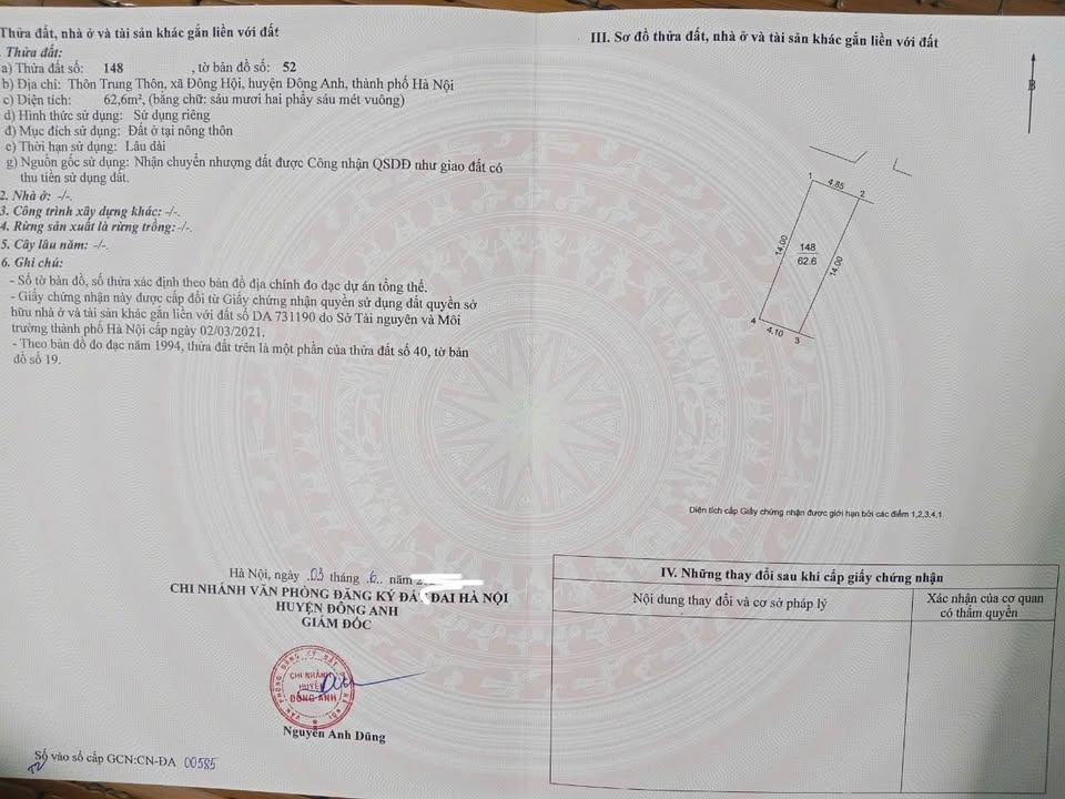 Đất nền chính chủ tại Trung Thôn, Đông Hội 63m² giá 9x - Vị trí đẹp, thương lượng ngay!