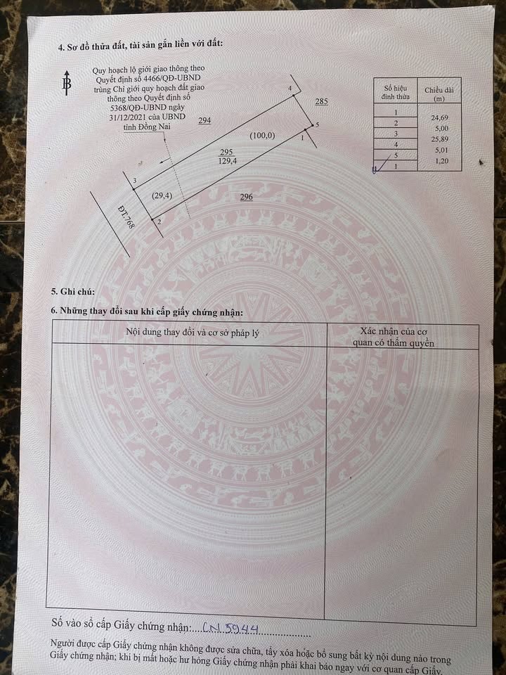 Đất thổ cư xã Trị An, Vĩnh Cửu 125m² giá 999 triệu - Sổ hồng chính chủ!