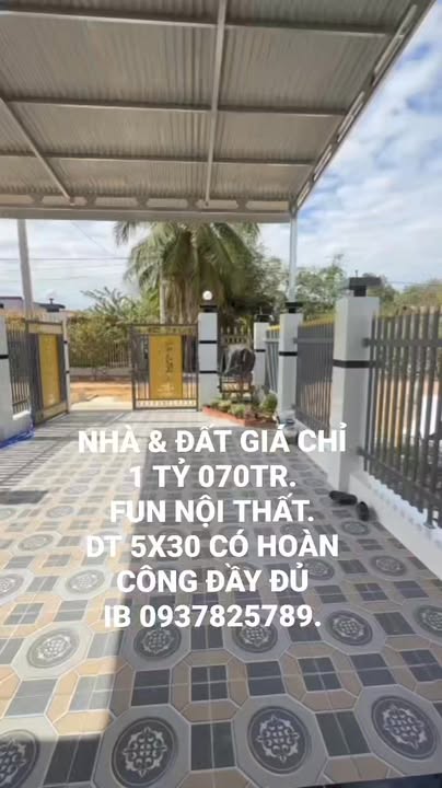 Nhà mới xây xã Bến Cầu, Tây Ninh 150m² giá 1.07 tỷ - Dọn vào ở ngay!