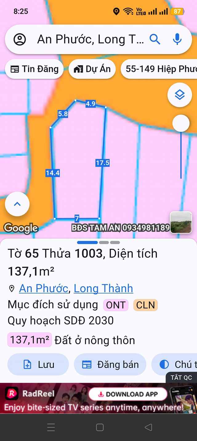 Đất nền An Phước Long Thành Đồng Nai 137m² giá 3.6 tỷ - Sổ đỏ chính chủ