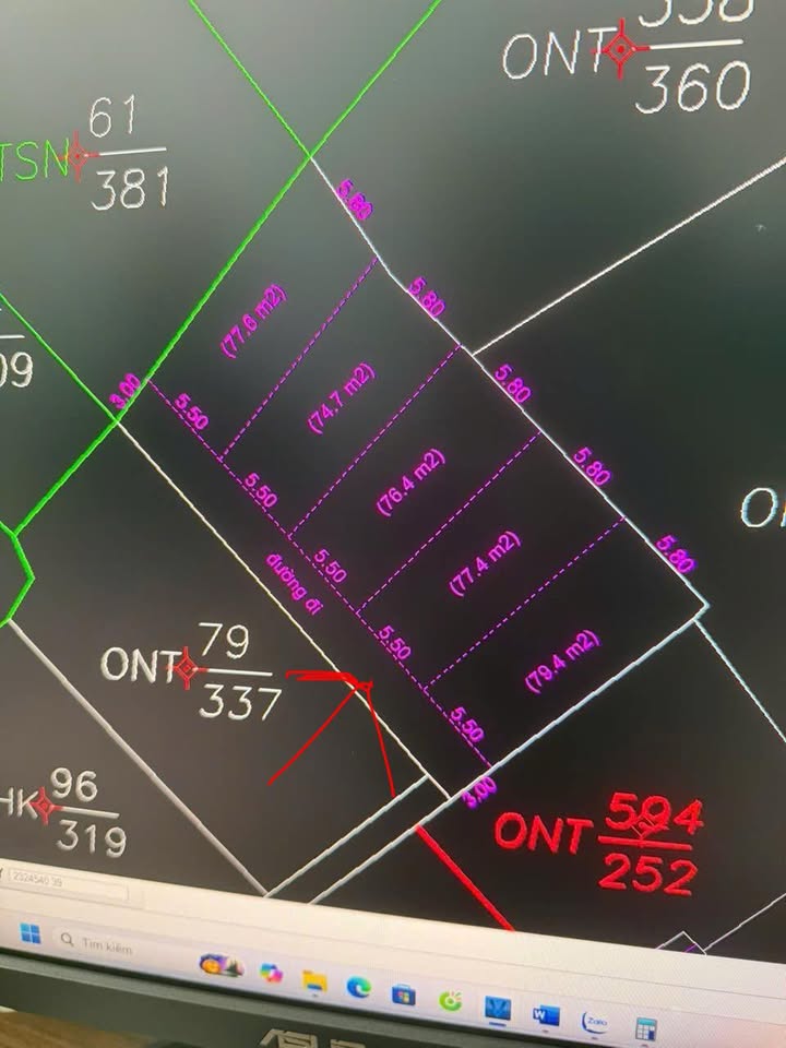 Đất thổ cư Ngũ Thái, Thuận Thành 75m² giá 1.x tỷ - Đường ô tô vào tận nơi!