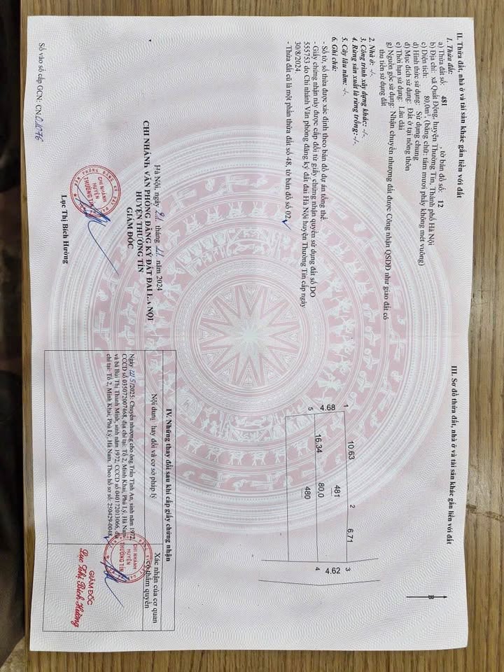 Bán đất Thượng Phúc Thường Tín 80m² - Đường ô tô vào tận nơi!