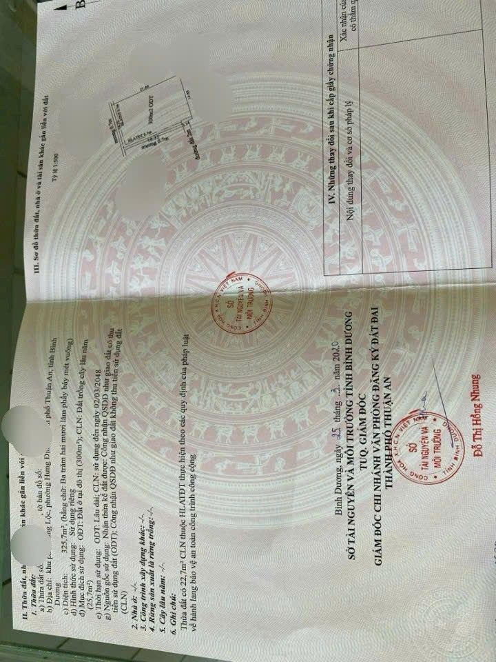 Đất thổ cư Hưng Định, Thuận An 325m² giá 2.8 tỷ - Sổ hồng chính chủ!