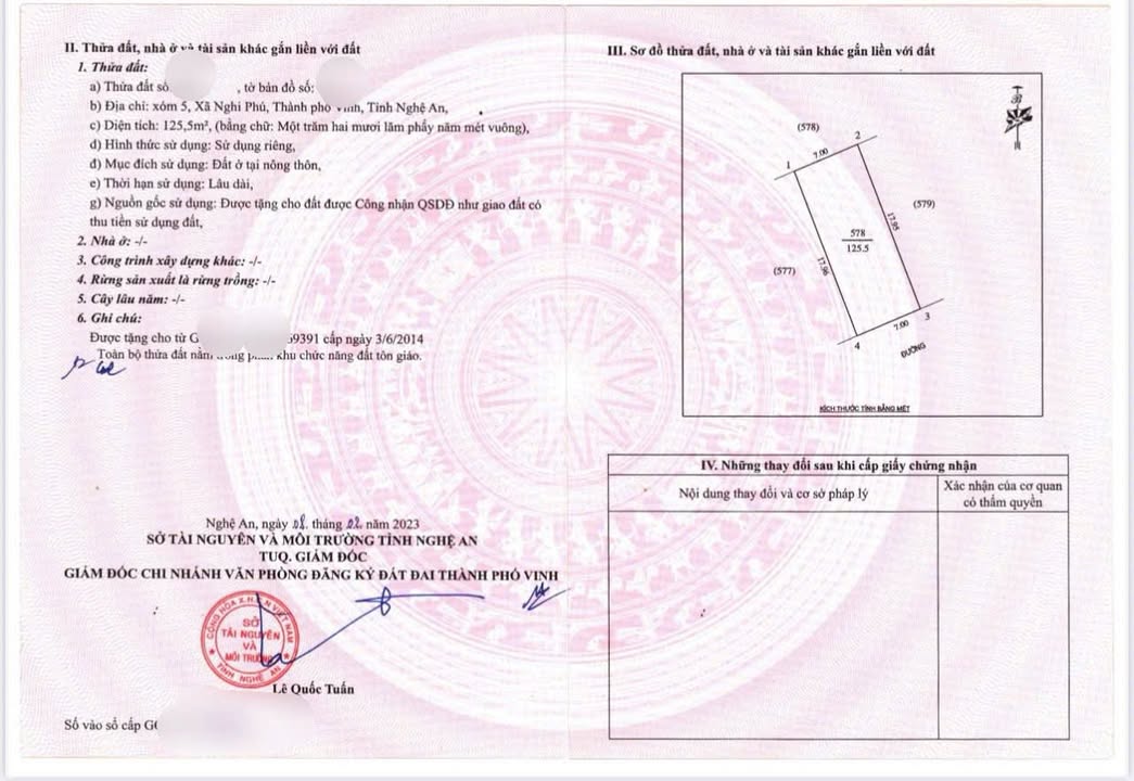 Đất Nền Nghi Phú 125,5m² giá 3 tỷ - Hướng Đông Nam, Đường Rộng Tiện Nghi!