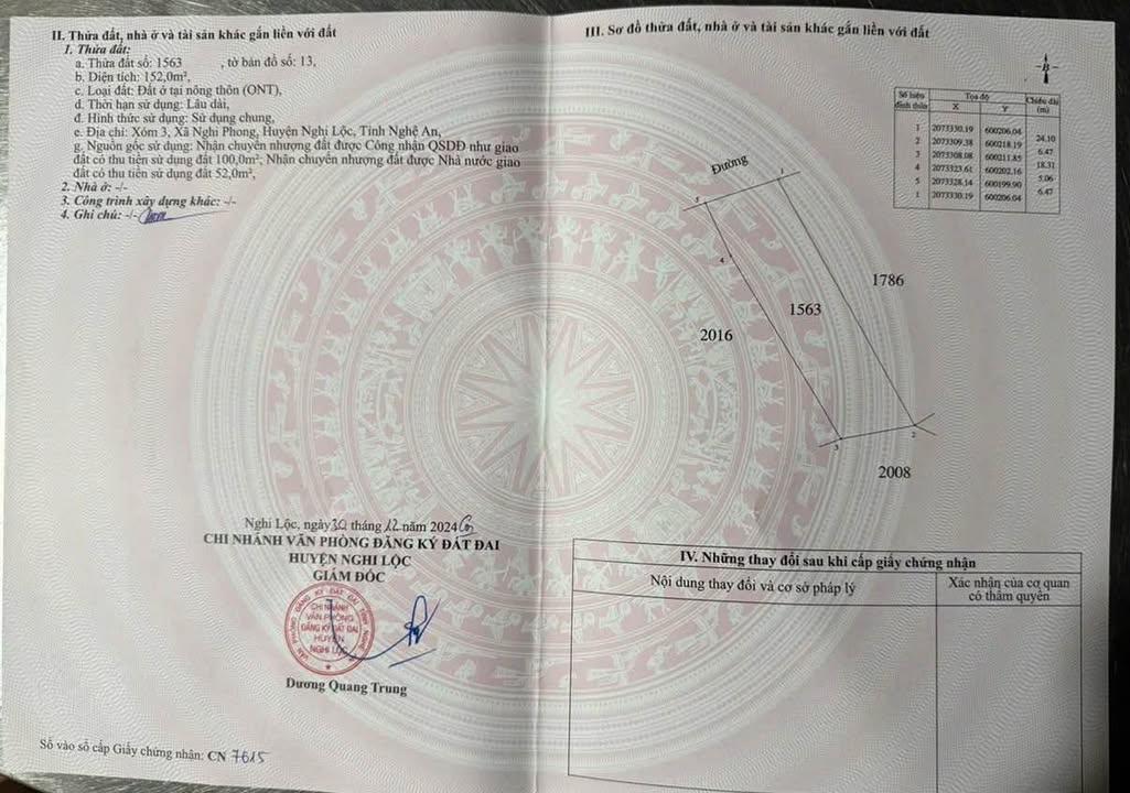 Đất nền Nghi Phong, Nghi Lộc 152m² giá 3.08 tỷ - Đường nhựa thông thoáng!