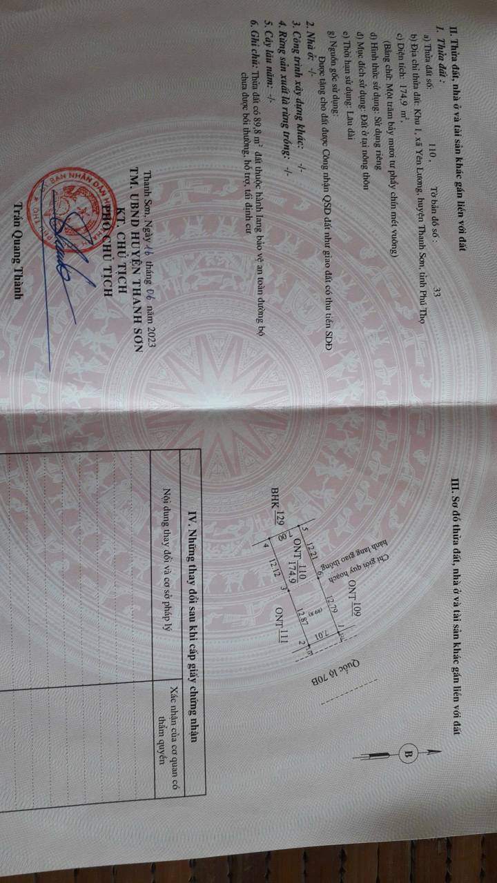 Đất mặt đường Quốc lộ 70B, xã Yên Lương, 7m² giá 100 triệu - Kinh doanh sầm uất!