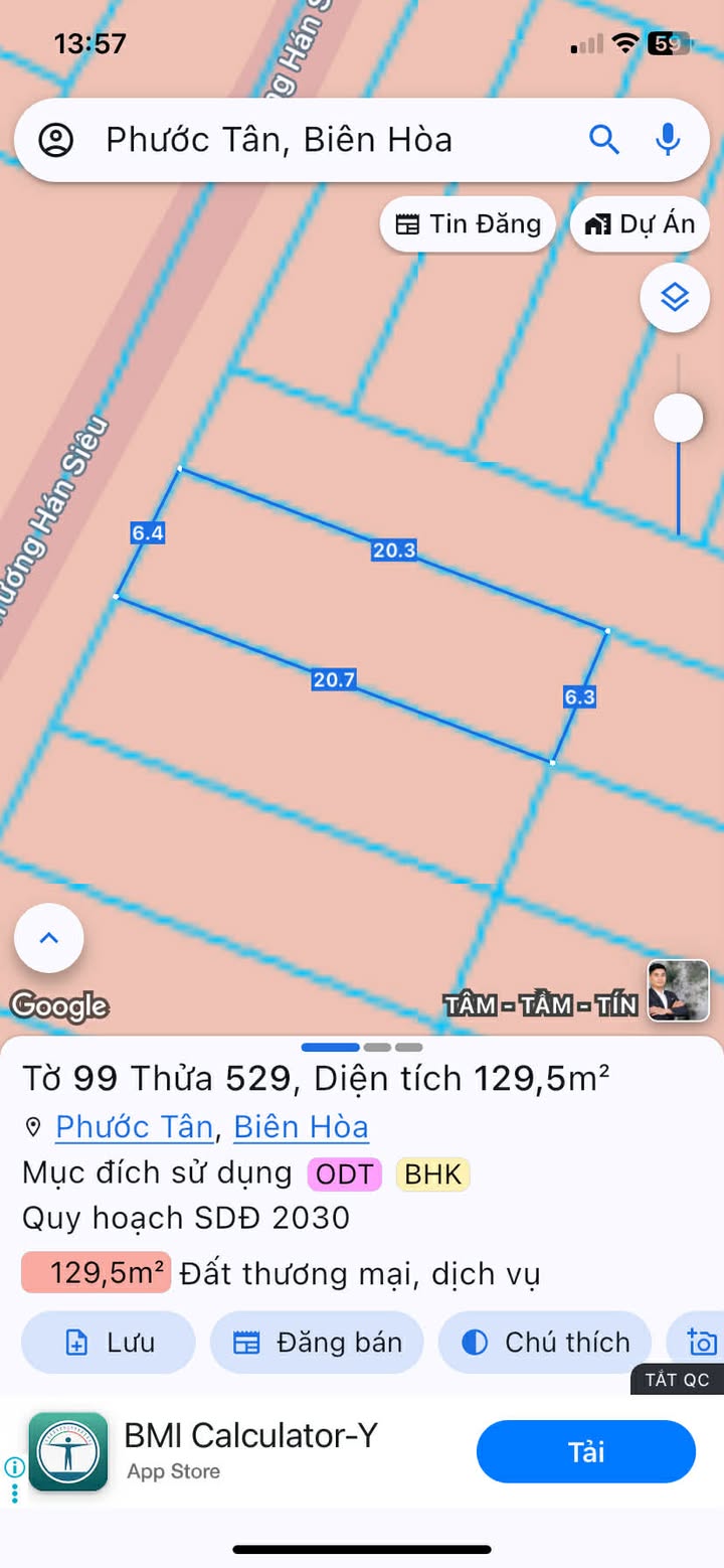 Đất thổ cư 130m² Phước Tân, Biên Hòa - Sổ hồng riêng, giá thỏa thuận!