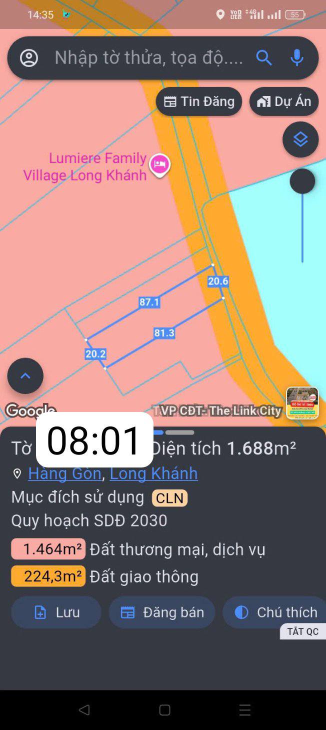 Đất 1 sào 7200m² tại Long Khánh, Đồng Nai - Mặt tiền nhựa xe tải lớn, giá 6 tỷ!